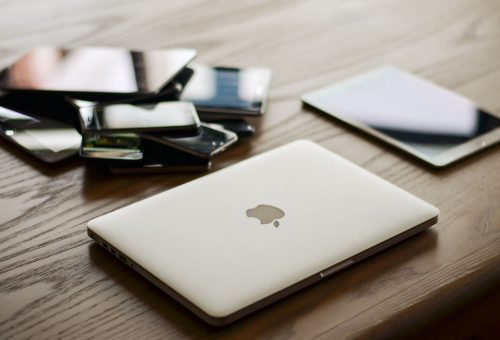 Stack of smartphones