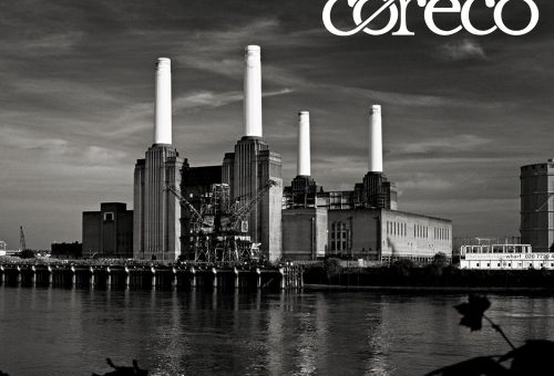 Industrial factories by river