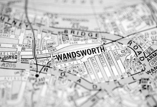 Wandsworth on London map