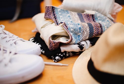 Collection of clothes and shoes