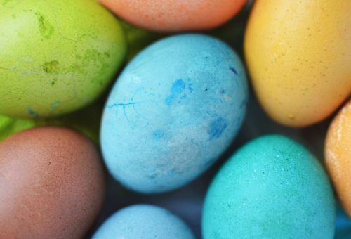 Colourful easter eggs