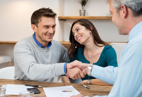 Two people shaking hands