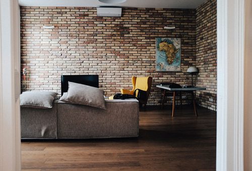 Interior brick wall