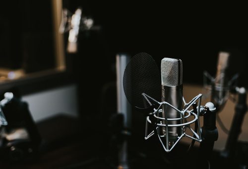 Microphone in studio