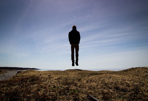 Person jumping in the air