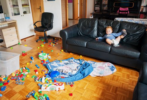 Child on sofa
