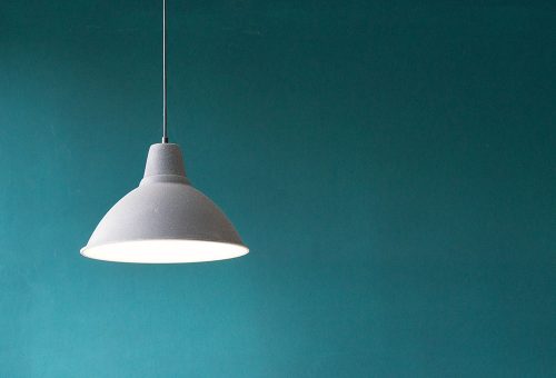 Light shade on a blue background