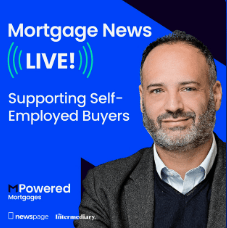 Mortgage News Live graphic: Supporting Self-Employed Buyers, featuring a Coreco spokesperson