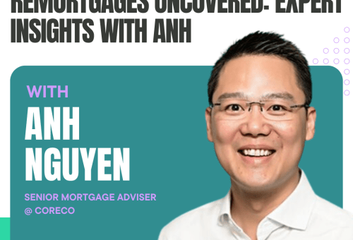 The Coreco Couch podcast graphic: Remortgages Uncovered, expert insights with Anh Nguyen