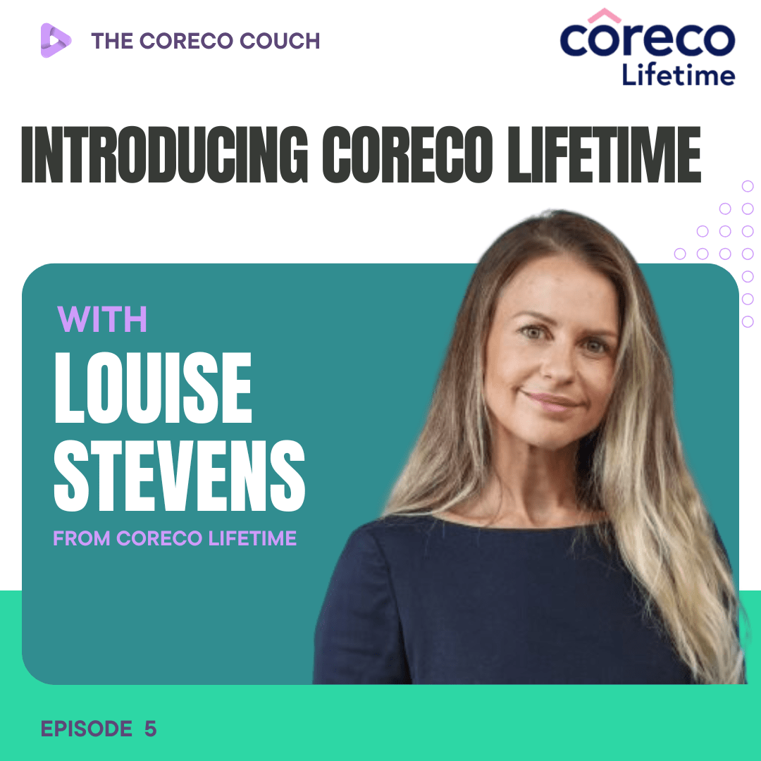 Introducing Coreco Lifetime graphic featuring Louise Stevens