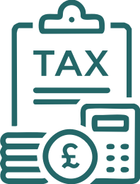 Icon illustration of a tax document