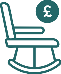 Icon illustration of an armchair