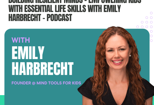 The Coreco Couch podcast graphic featuring Emily Harbrecht discussing essential life skills