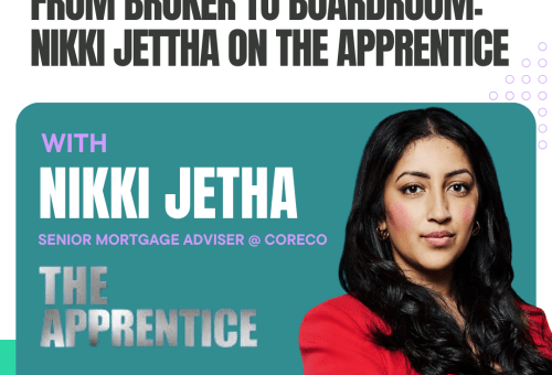 The Coreco Couch podcast graphic: From Broker to Boardroom, Nikki Jetha on The Apprentice